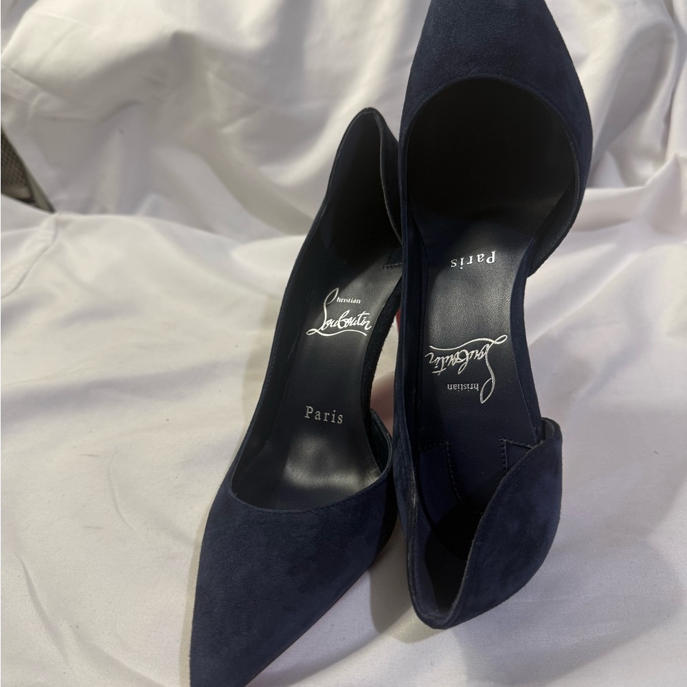 Christian Louboutin Iriza 
85 mm Pumps Veau velours - Zaffiro Women Size 6.5 - Picture 5 of 12